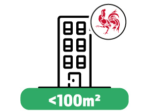 PEB Appartement Wallonie <100m² au prix de 200€
