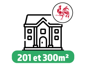 PEB Maison Wallonie entre 201 et 300m² au prix de 320€